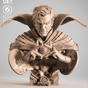 Doctor Strange Bust 3D Printed Sculpture – Multiple Scales Available