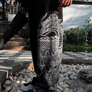 Dragon Streetwear Jogger Sweatpants | Dragon Joggers | Anime Streetwear | Japanska Streetwear-byxor | Streetstyle-möjligheter | Gymoutfit