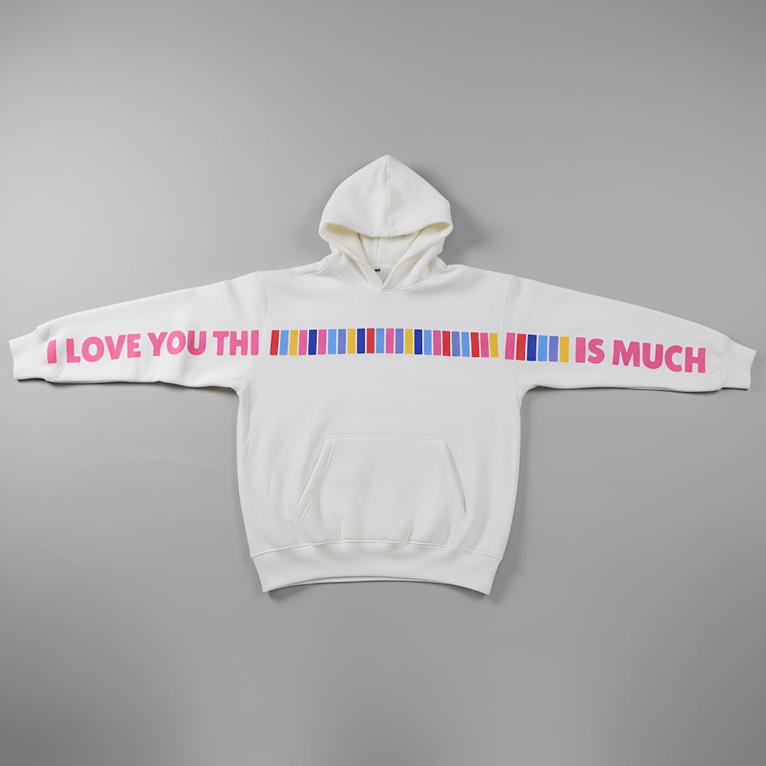 I Love You This Much Hoodie: Unisex Oversized Fit Fleece Hoodie
