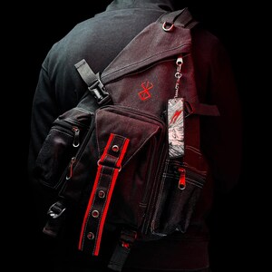 Berserking Anime Premium Denim Crossbody Backpack | Anime Bag ...