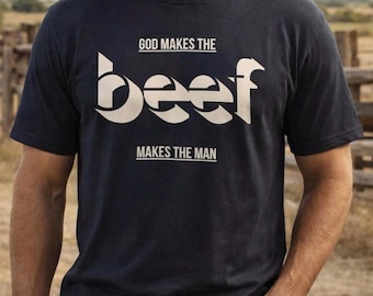 Camiseta unisex "La carne te hace valiente", divertida camiseta gráfica para hombre, camiseta masculina atrevida, camiseta vintage para amantes de la carne, divertida camiseta masculina