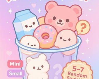 Squishy Mystery Scoop – Kawaii Surprise Bundle of Mochi, Taba, Sugar & Slow Rising Squishies