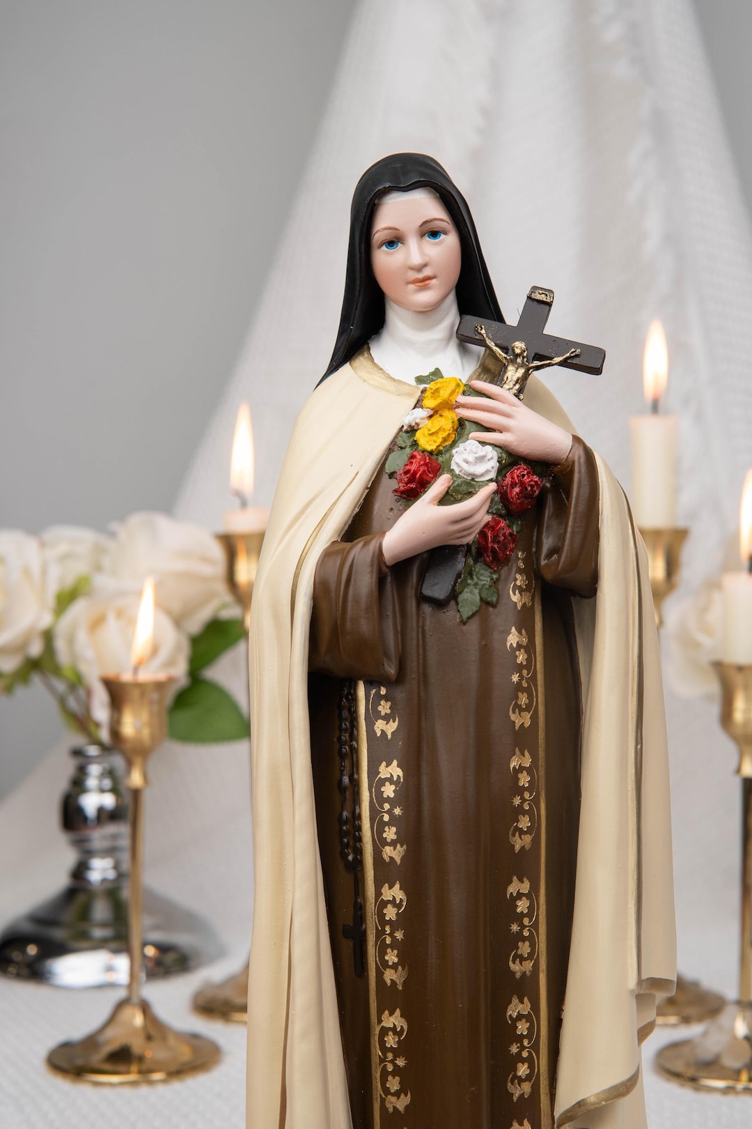 St. Therese of Lisieux Statue 11.8" – the Little Flower Catholic Saint ...