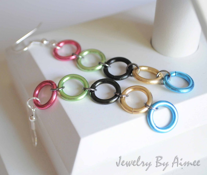 Olympic Rings Games Inspired earrings