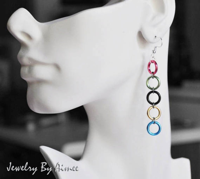 Olympic Rings Games Inspired earrings