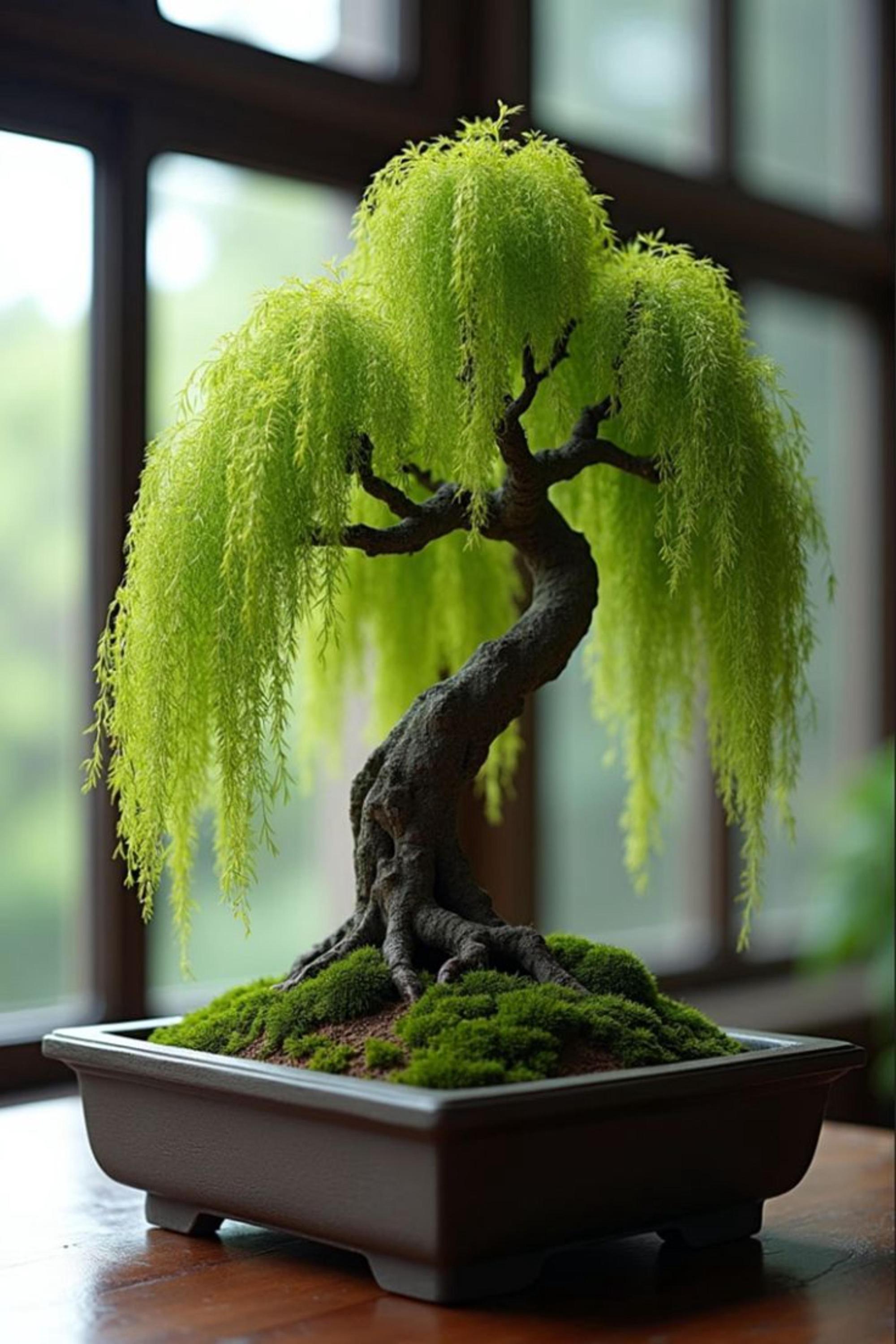 Bonsai Green Weeping Willow Tree Seeds | Fast Growing Cutting Plant