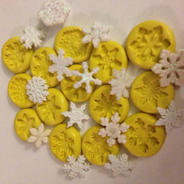 Lot of 14 Snowflake Flexible Silicone Molds For Polymer Clay, Fimo, Resin, Candy