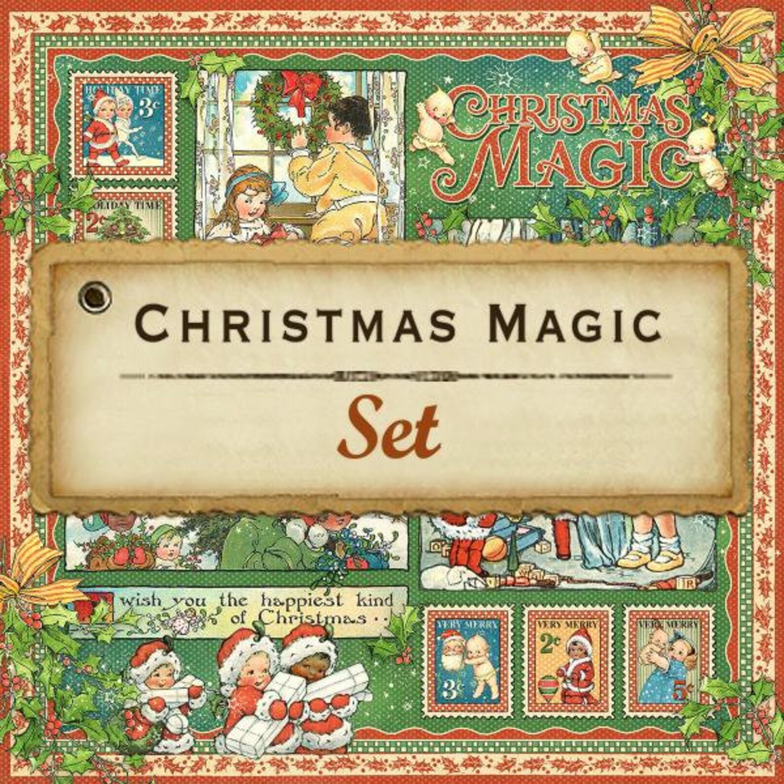 Graphic 45 christmas Magic Paper Set 12x12 RETIRED Etsy