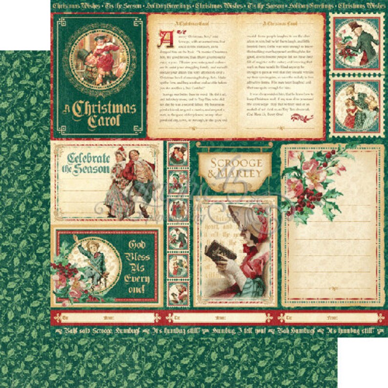 Graphic 45's a Christmas Carol Collection Etsy