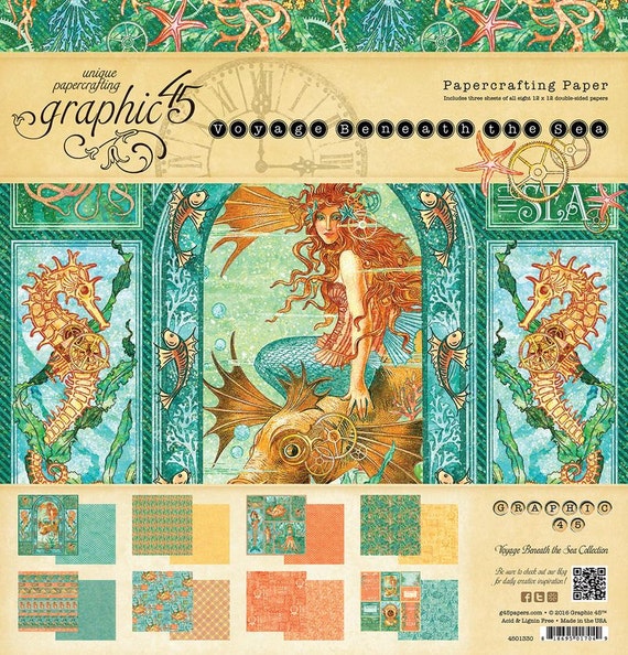 You Pick Voyage Beneath The Sea 12 x 12 Scrapbook Paper Graphic 45