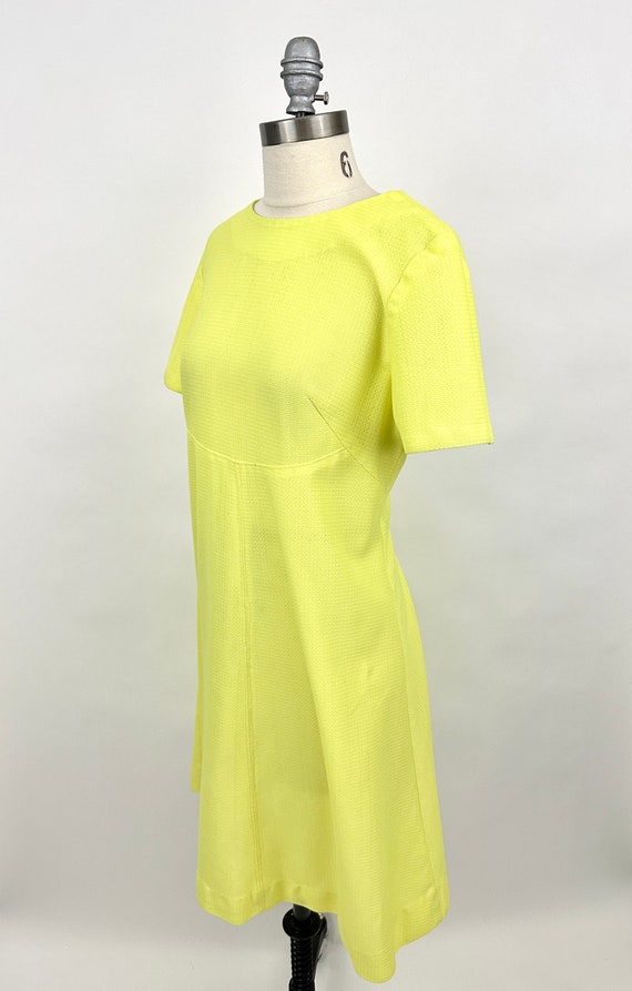 Vintage 1970s Yellow Dress | Zipper Back | Size S… - image 3