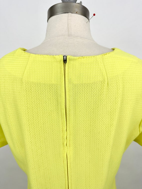 Vintage 1970s Yellow Dress | Zipper Back | Size S… - image 5