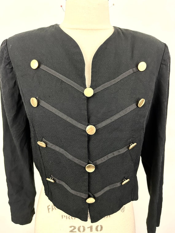 90s Vintage Military Jacket | Tauris II | Black - image 2