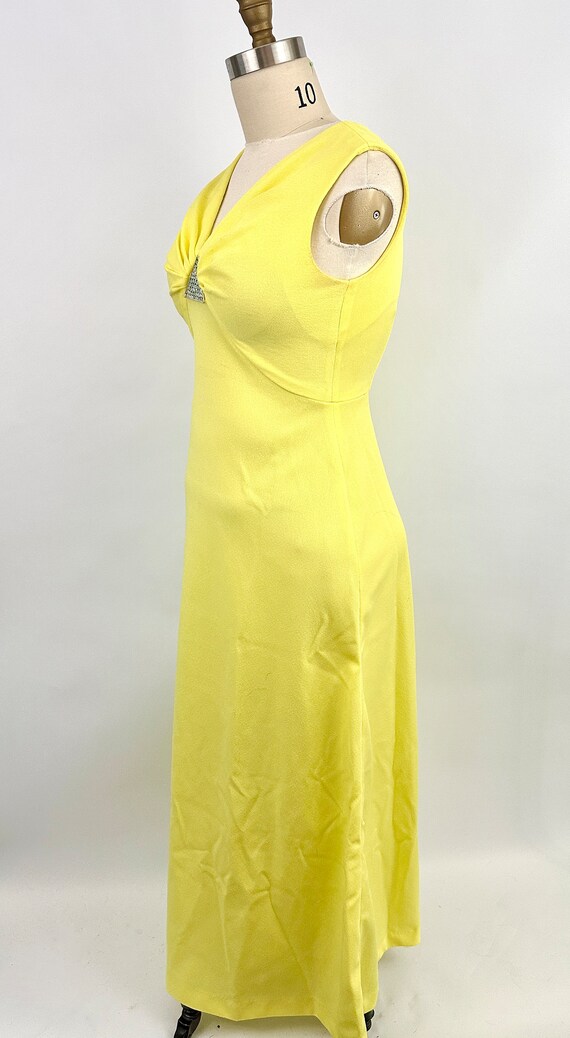 1960s Vintage Kaufmanns Gown | Yellow | Triangle … - image 3