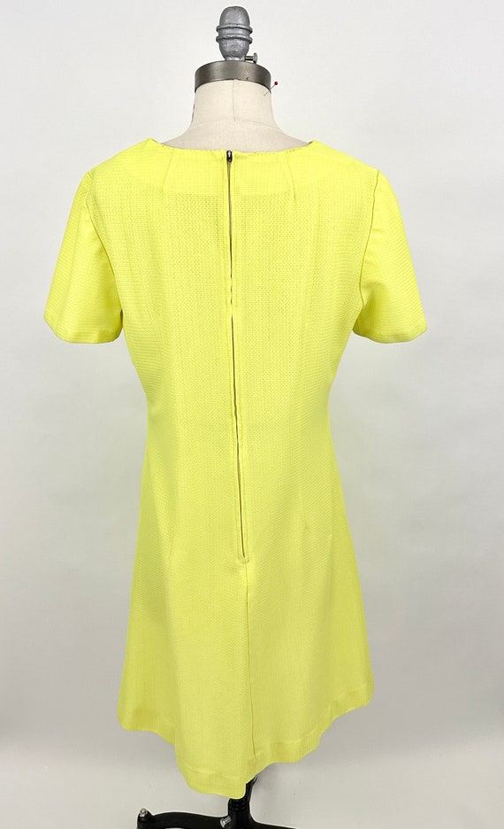 Vintage 1970s Yellow Dress | Zipper Back | Size S… - image 4
