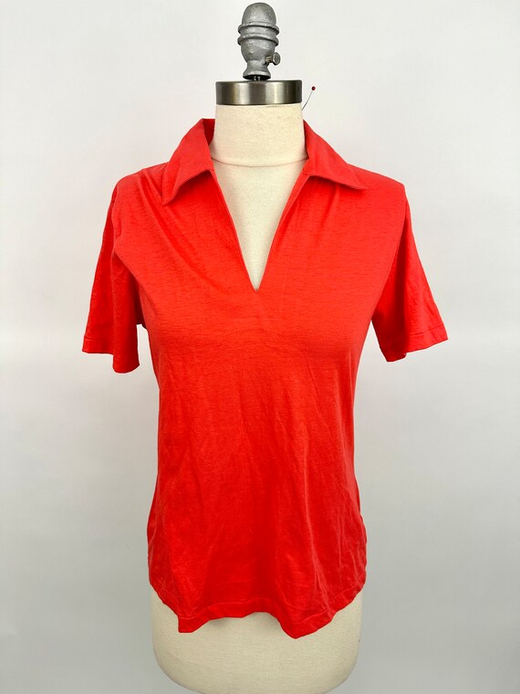 80s Vintage Blouse | Deadstock | NWT | Red | Pull 