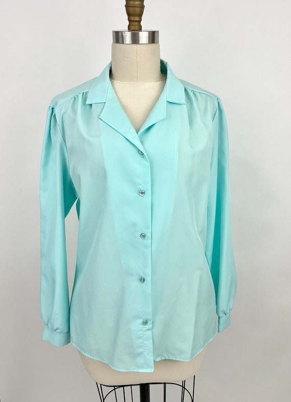 80s Vintage Button Up Blouse | Style Trix | Size 4