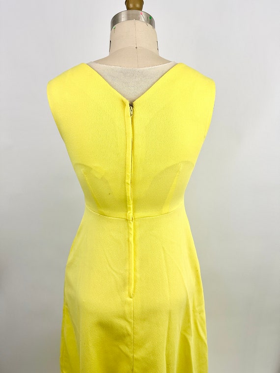 1960s Vintage Kaufmanns Gown | Yellow | Triangle … - image 5