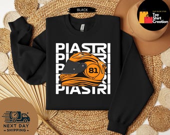 Oscar Piastri F1 T-Shirt, Racing Fan Tee (Black, Multiple Sizes)