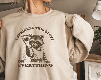 Racoon Meme T-Shirt: Vintage 90s Humor, Oversized Fit (Unisex)