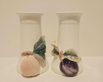 Vintage Ceramic Fruit Salt and Pepper Shakers