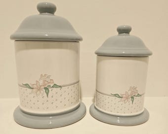 Set of Vintage Ceramic Covered Jars