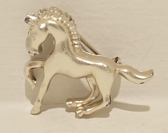 Vintage Golden Horse Brooch