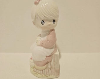 Vintage Precious Moments Ceramic Girl Salt Shaker