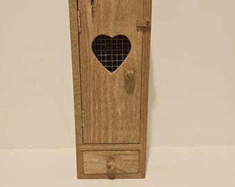 Vintage Wooden Wall Plaque with Heart