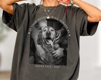 Custom Pet Memorial Shirt, Personalized Dog Photo Tee, Comfort Colors Pet Loss Gift, Dog Remembrance Shirt, Sympathy Gift