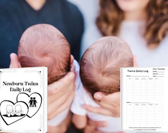 Twins Daily Log, Feeding & Nappy Tracker (Printable Digital Download)