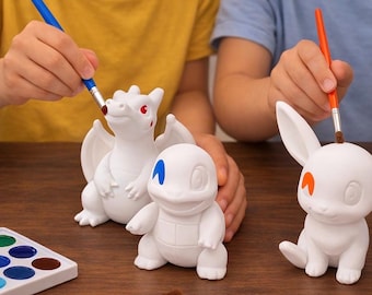 Paintable Pokemon Mini Figures | Choose Your Pokemon | DIY Paintable 3D Printed Pokemon | Mini Pokemon Model Kit | Pokemon Gift | Unpainted