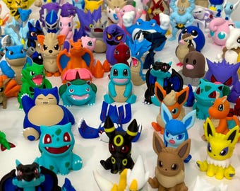 3D Printed Mini Pocket Monster Figurines – Legendary & Retro Creature Collectibles | Gamer Desk Decor | Pick Your Favorites