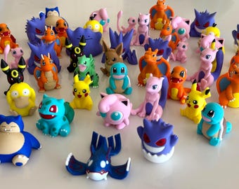 Mini Pokemon Figurines – Choose Your Pokemon – Pikachu Charizard Snorlax – 3D Printed Pocket Monster Figures – Desk Decor Gift