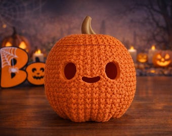 Pumpkin jar container cute Halloween pumpkin storage fall home decor 3D printed pumpkin candy jar autumn decoration gift box