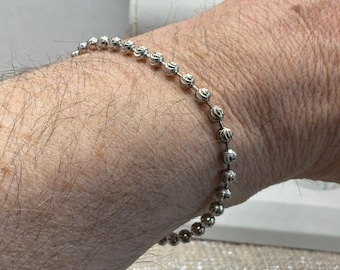 10K Gold Ball Chain Bracelet, ALI Hallmark, 8 Inch, Bead Chain, Lobster Clasp, 6 Grams