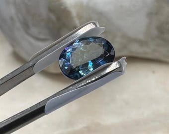 Rare Tanzanite Gemstone, 8.5 Carat Deep Blue Violet Faceted