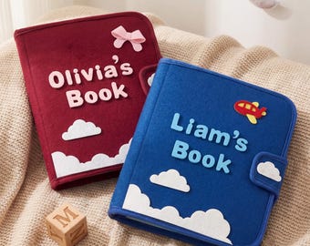 Soft Felt Quiet Book, Montessori Activity Book, Personalized Busy Book for Toddlers, Custom Baby Gift,  Easter Gift, First Birthday gift
