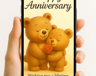 Anniversary E-Card – Personalized Digital Greeting with Sound #anniversary card