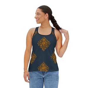 Boho Floral Tank Top: Women&#39;s Sleeveless Beachwear