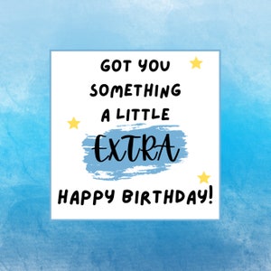 Geburtstagskarten, Got You Something Extra, Extra Gum Birthday Tag, printable, Instant Download, Digital