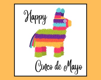 Tarjeta del Cinco de Mayo, etiqueta de favor de fiesta imprimible (PDF digital)