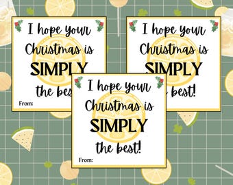 Etiquetas de regalo navideñas divertidas, simplemente la mejor Navidad, regalo imprimible para el vecino (digital)