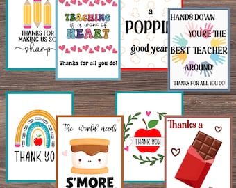 Etiqueta de agradecimiento al maestro, escuela, etiqueta de fin de año, gracias, imprimible, descarga instantánea, digital
