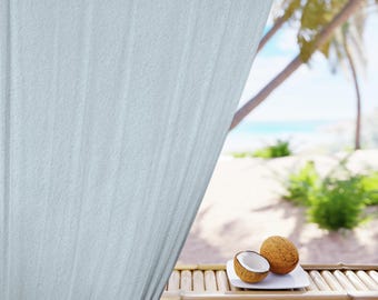 Light Blue Solid Window Curtain Panel | Single Curtain