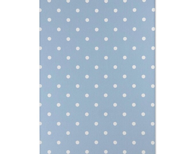 Light Blue & White Polka Dot Area Rug | Nursery, Kids Room, Playroom Floor Decor (48"x72")
