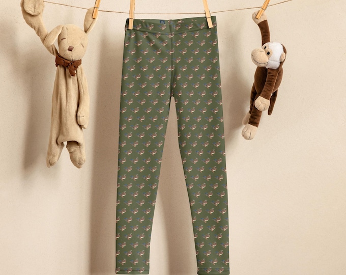 Kids Mallard Duck Print Leggings | Evergreen Estate Heritage Style
