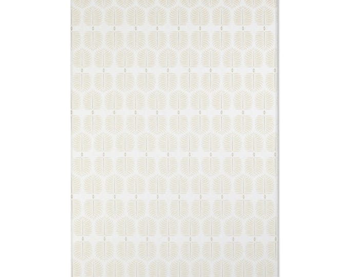 Neutral Beige Geometric Pattern Area Rug | Ivory Abstract Trellis Design Floor Cover (48"x72")