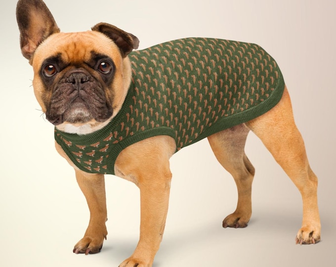 Mallard Duck Print Dog Sweater | Evergreen Estate Heritage Knit Pet Apparel