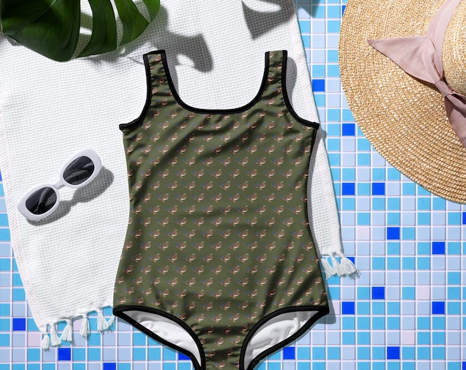 Mallard Duck Youth Swimsuit | Evergreen Estate Preppy Heritage Swimwear